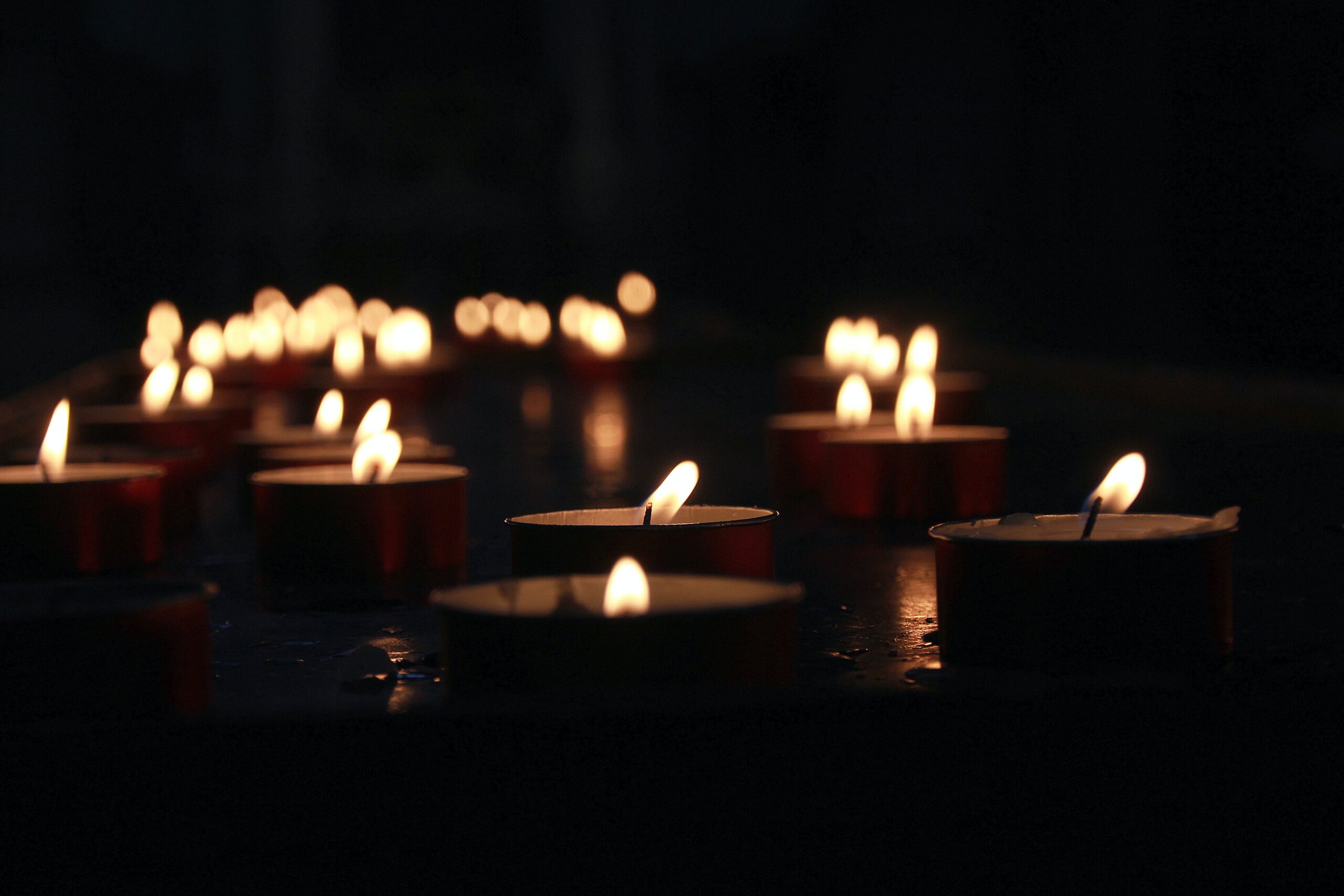 Candles representing prayer